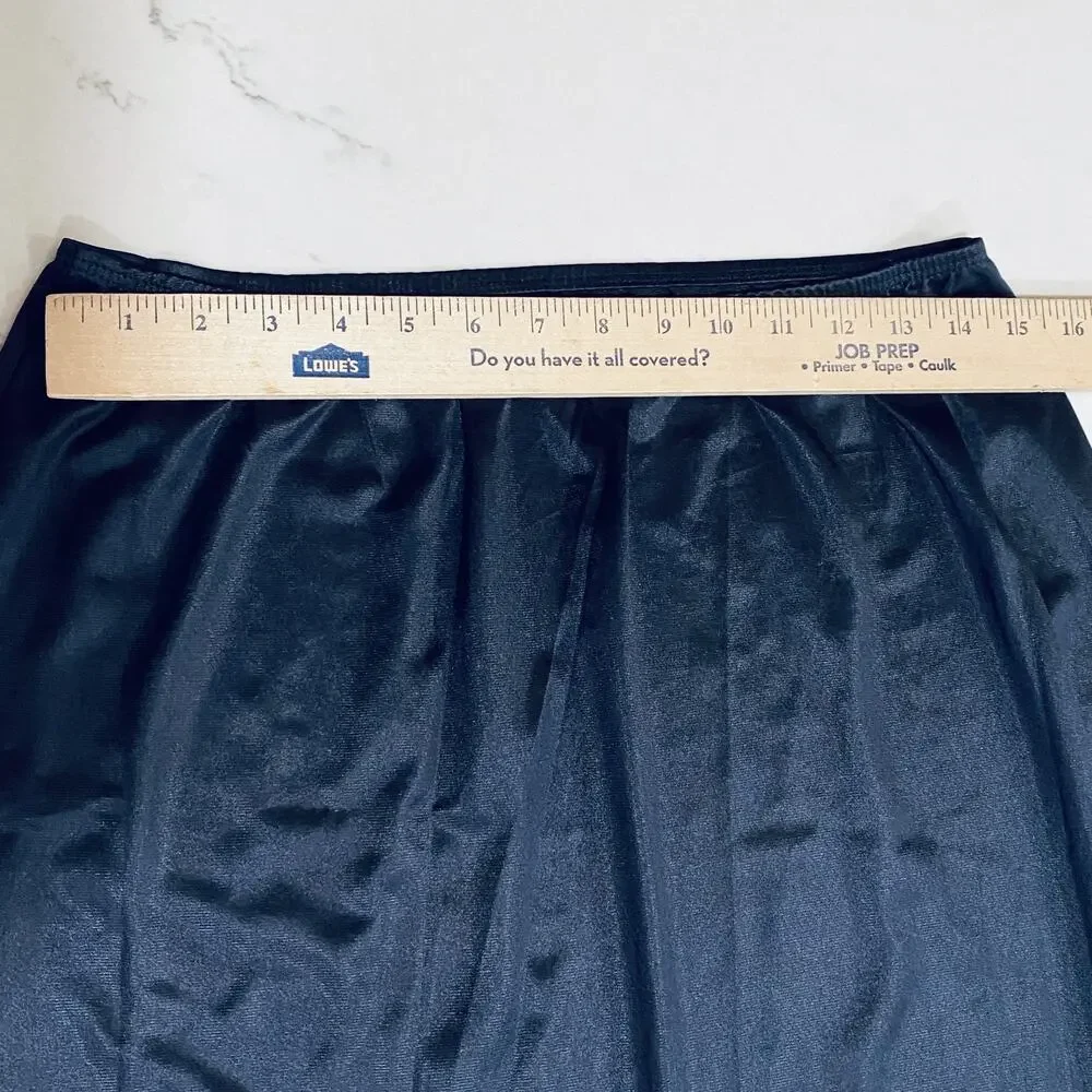 Vintage Half Slip Skirt Womens Large Nylon Lace Trim Underskirt Lingerie 90s 80S